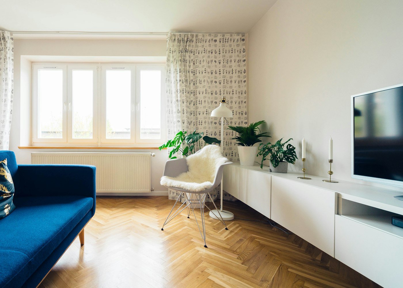 Sunlit, freshly cleaned interior of a lakes-area home